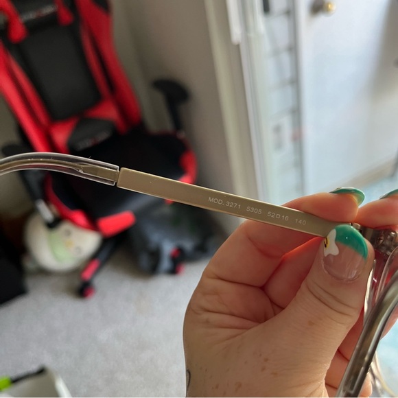 EUC Women's Versace Clear Eyeglasses Frames MOD. 3271 5305 52/16 140 with Case - Picture 7 of 8